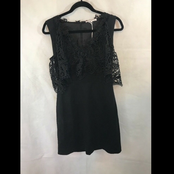 NEW‎ Kobi Halperin Kena Cold Shoulder Sheath Dress in Black [SZ 6 ] - Picture 3 of 8